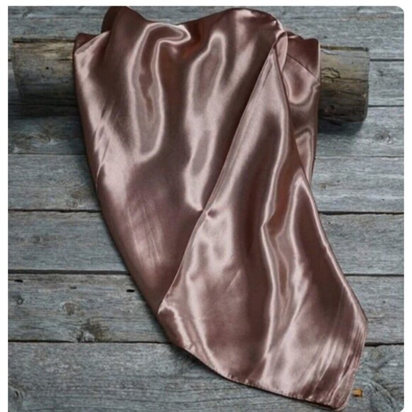 Wild Rag Scarf Solid Tan 35" X 35" Western Cowgirl - Picture 2 of 2